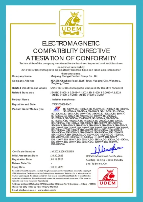 SG DG SBK transformer CE